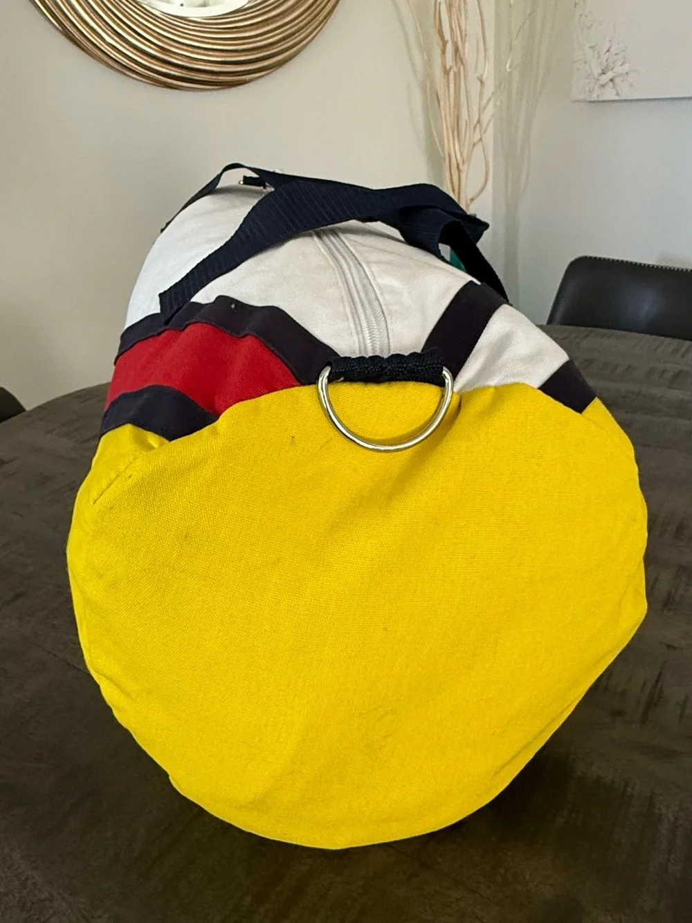 Tommy Hilfiger Yellow & White Duffel Bag